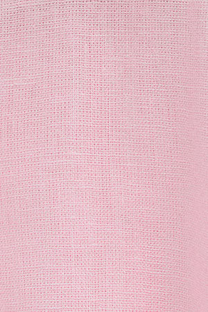Pink cotton-linen shirt with loose fit and Rigby Go embroidery - Image 6