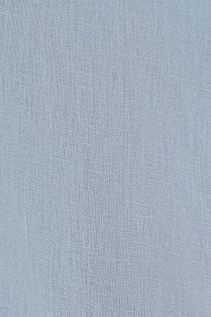 Sky-blue Mandarin-collar shirt in linen and cotton with Rigby Go embroidery - Image 9