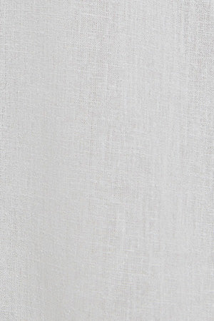White Mandarin-collar shirt in linen and cotton with Rigby Go embroidery - Image 8