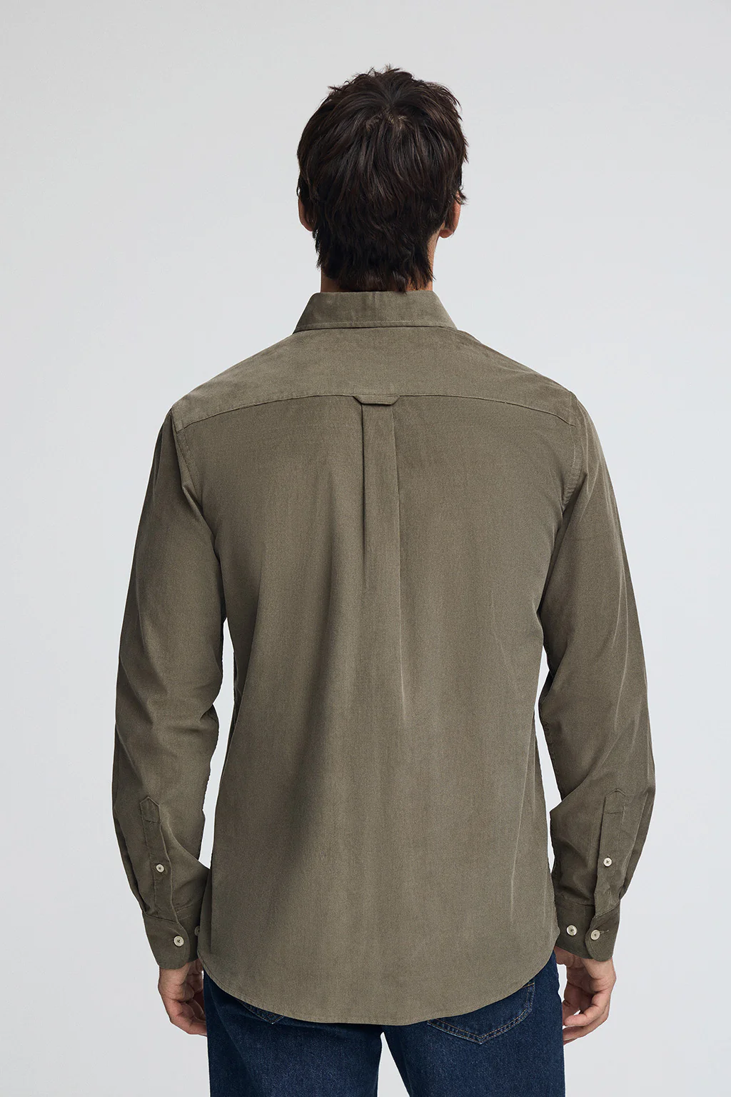 Army-green corduroy shirt with Rigby Go logo - Image 4