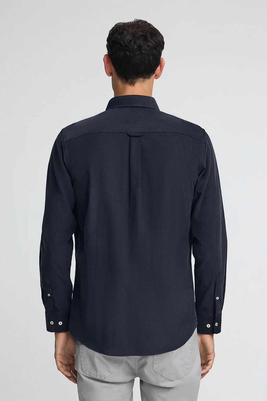 Navy-blue corduroy shirt with Rigby Go logo - Image 4