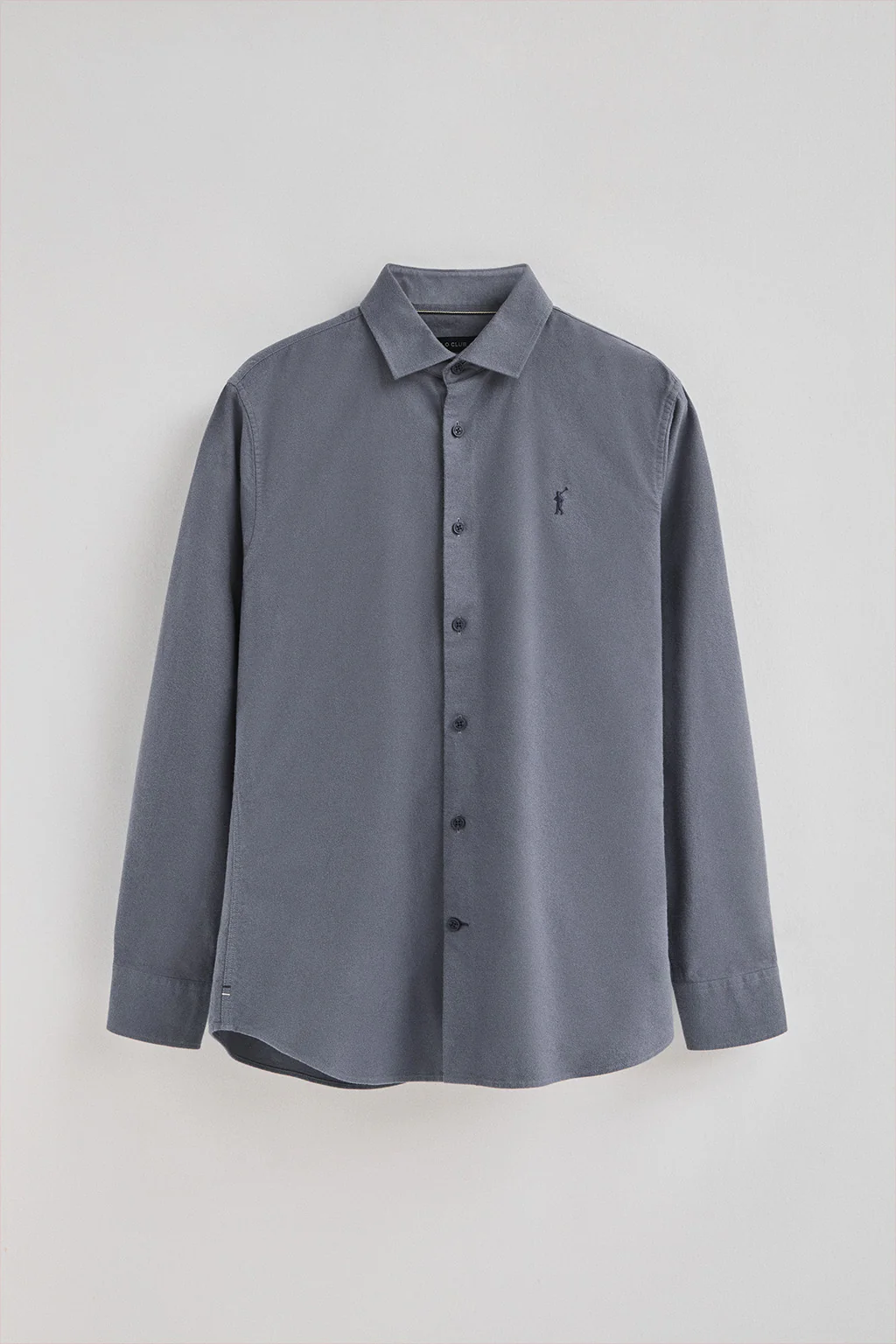 Navy-blue slim-fit shirt with Italian collar and Rigby Go logo - Image 5