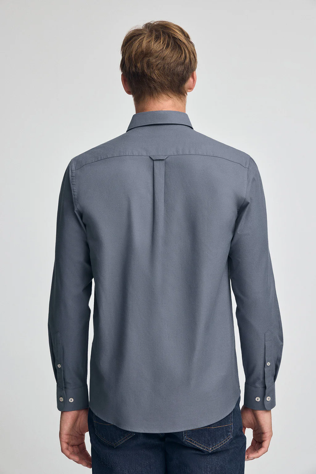 Denim-blue shirt with regular fit and Rigby Go logo - Image 4