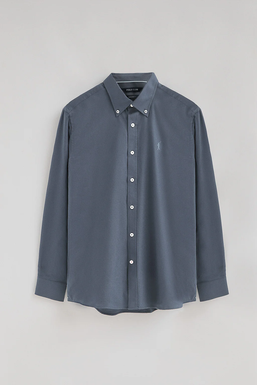 Denim-blue shirt with regular fit and Rigby Go logo - Image 5