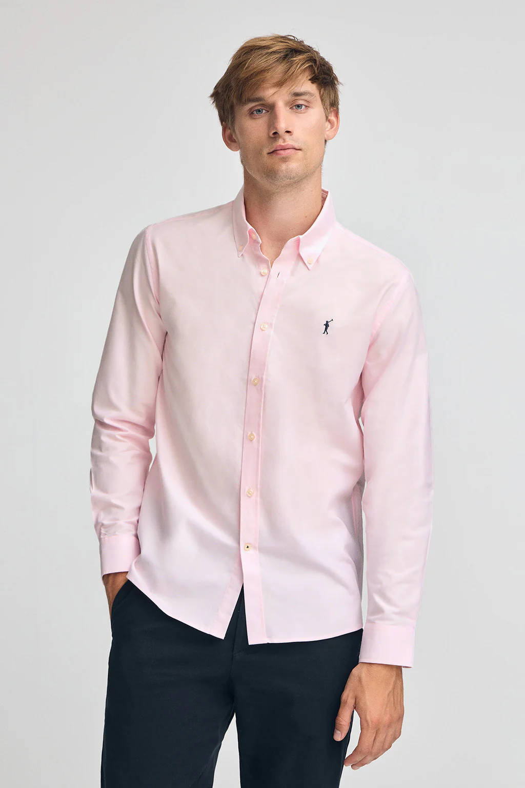 Pink shirt with regular fit and Rigby Go logo - Image 2