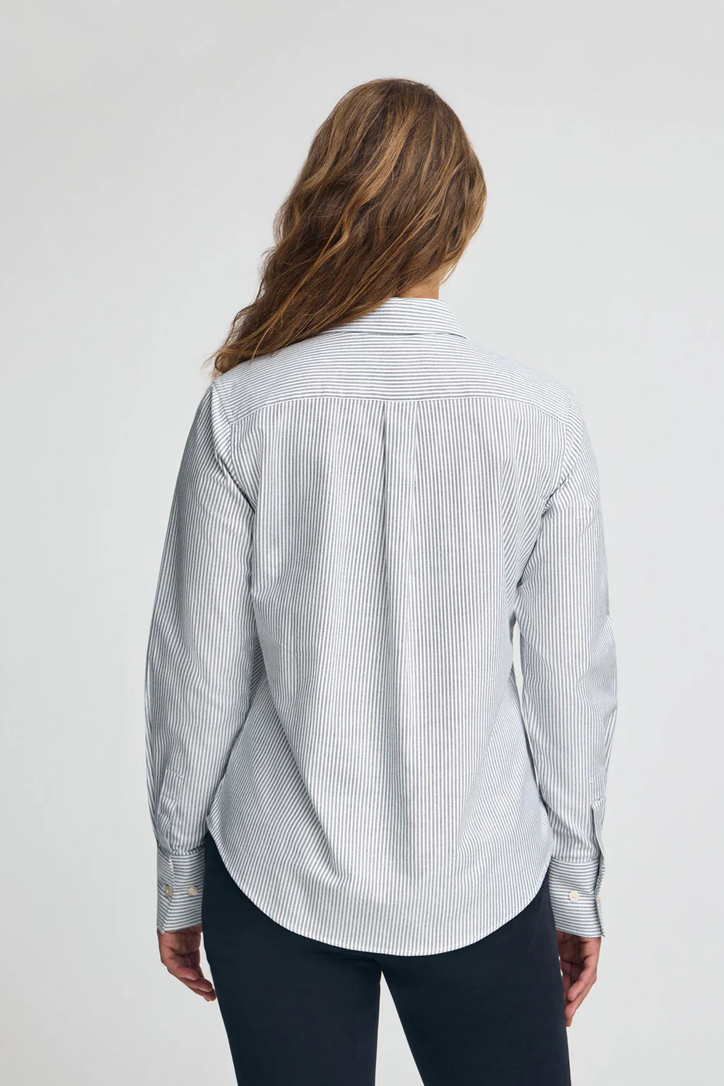 Navy-blue striped shirt with regular fit and Rigby Go logo - Image 4