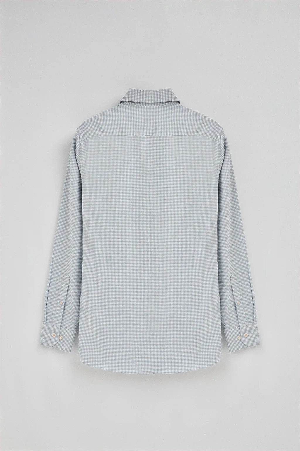 Light-blue slim-fit shirt with Vichy checks and Rigby Go logo - Image 7