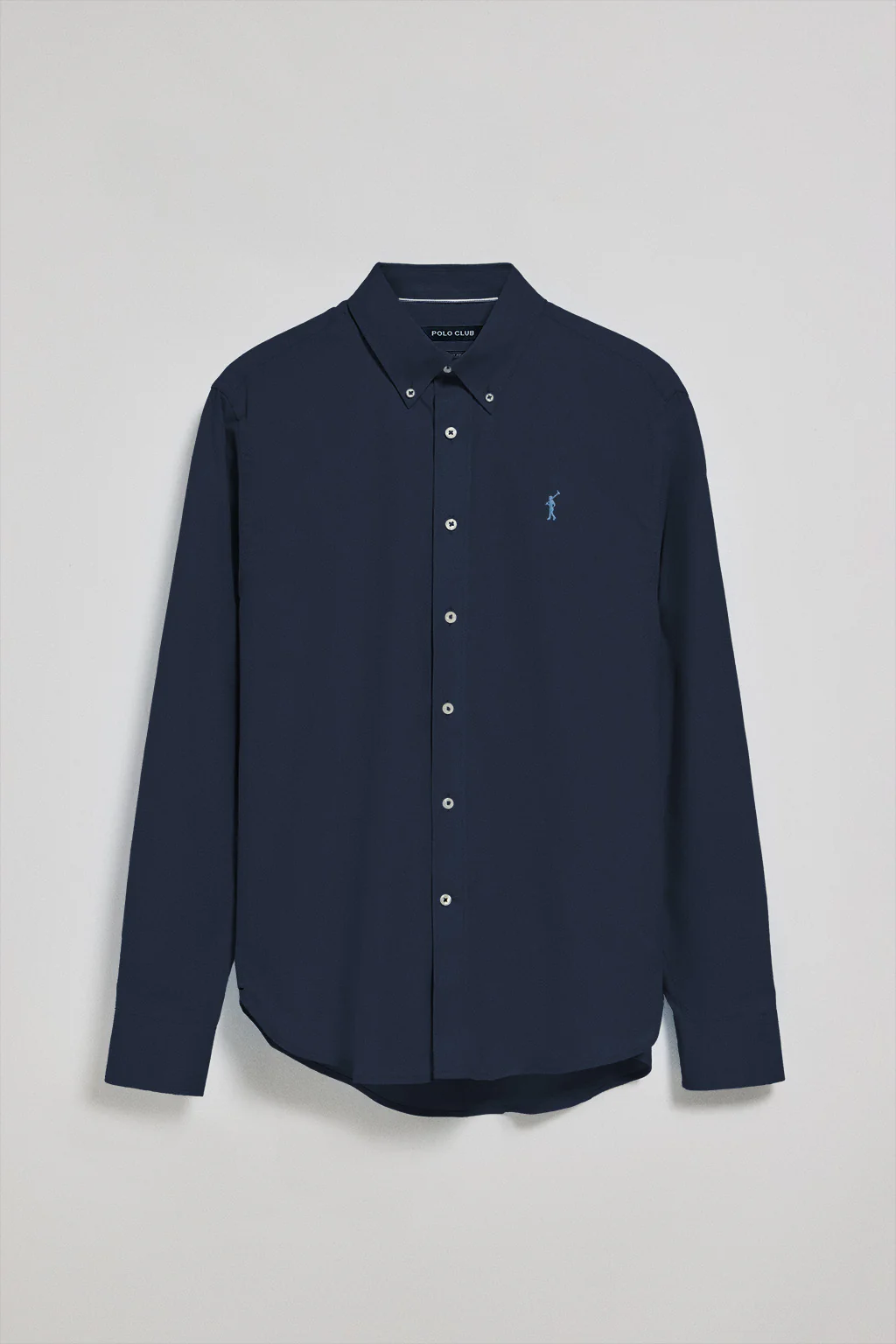 Navy-blue Oxford shirt with Rigby Go embroidered logo - Image 5