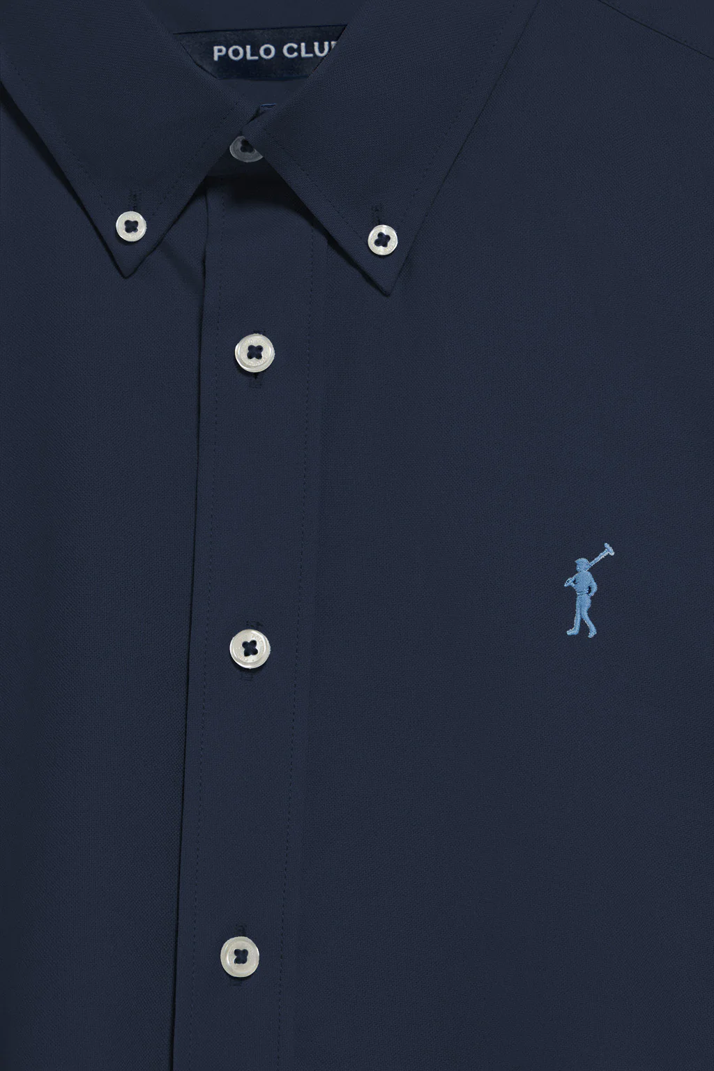 Navy-blue Oxford shirt with Rigby Go embroidered logo - Image 6