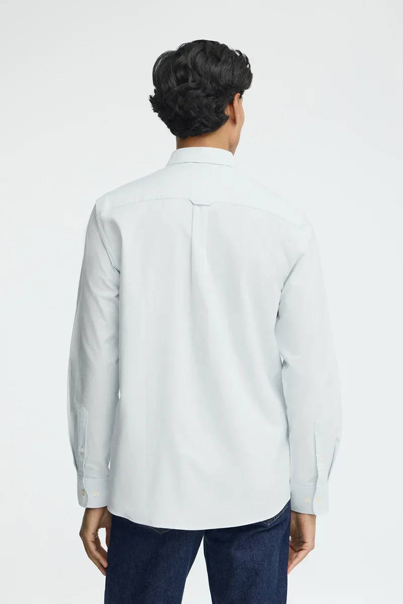 Light-blue regular-fit Oxford shirt with Rigby Go logo - Image 4