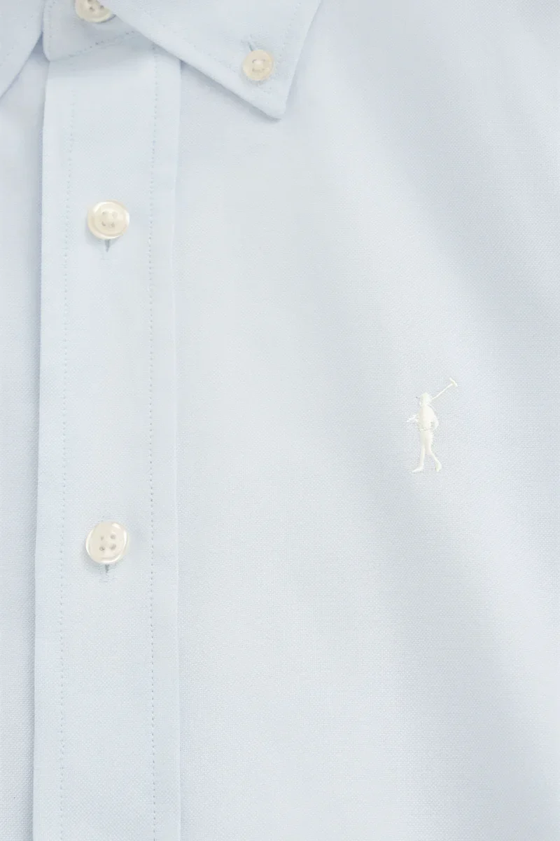 Light-blue regular-fit Oxford shirt with Rigby Go logo - Image 6