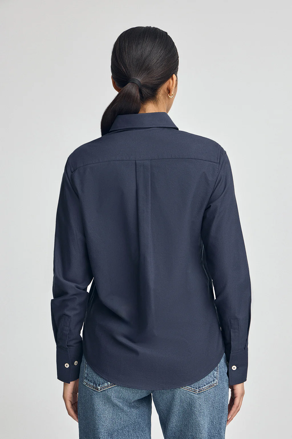 Navy-blue shirt with straight fit and Rigby Go logo - Image 4
