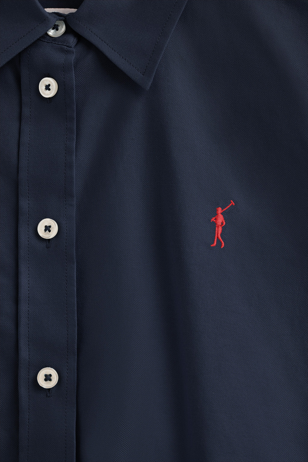 Navy-blue shirt with straight fit and Rigby Go logo - Image 6