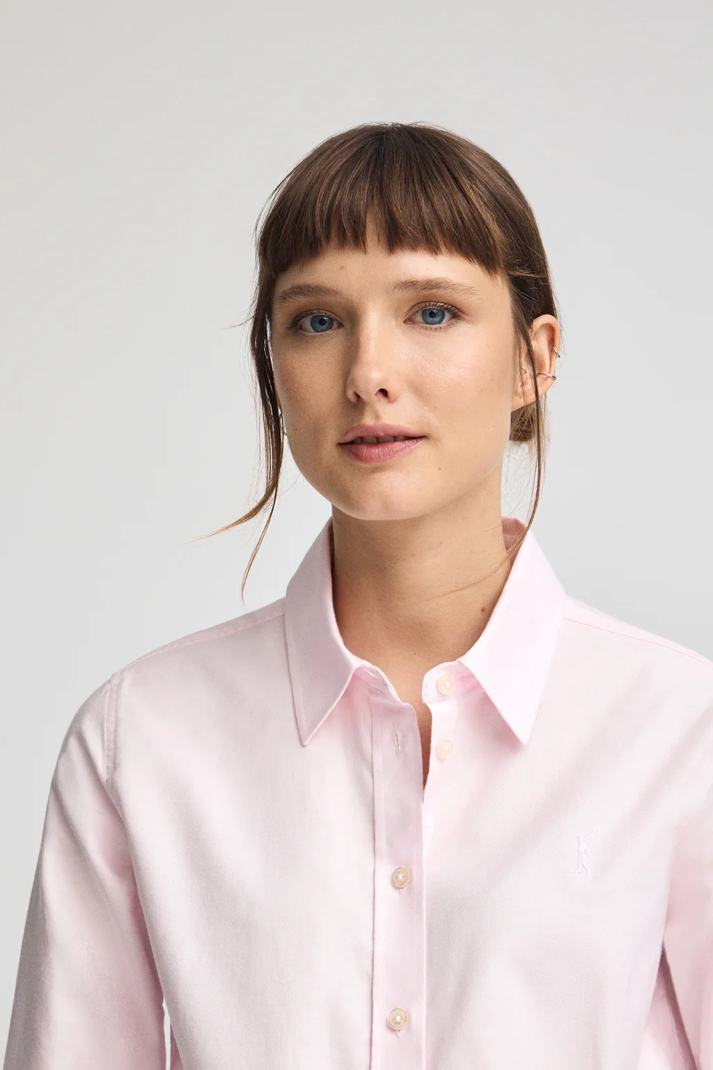 Pink shirt with straight fit and Rigby Go logo - Image 2