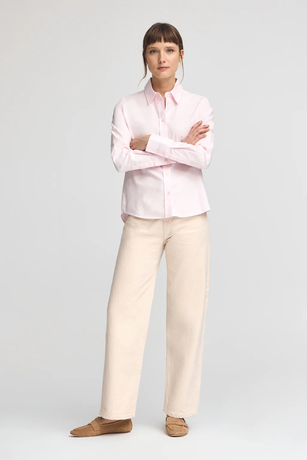 Pink shirt with straight fit and Rigby Go logo - Image 3