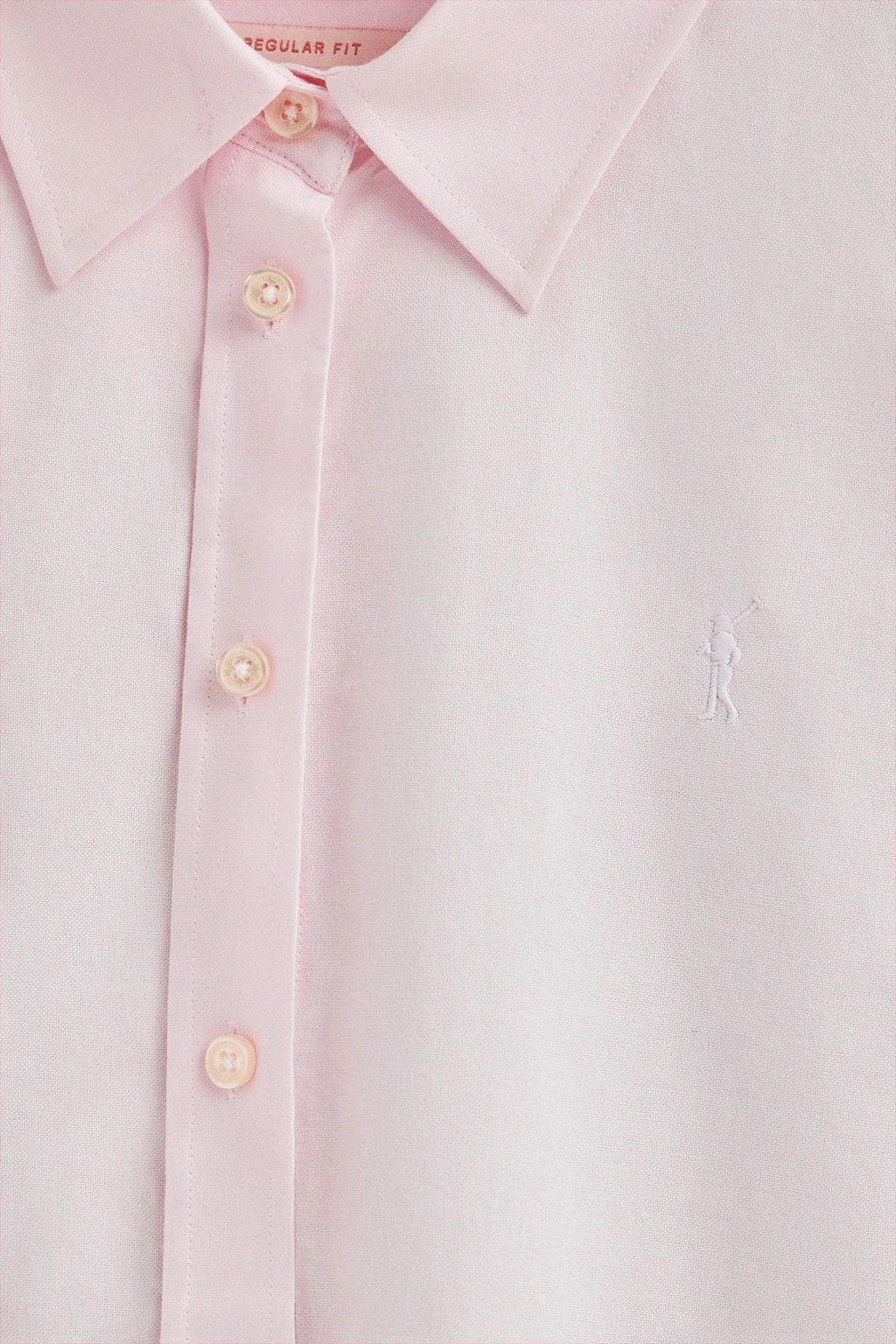 Pink shirt with straight fit and Rigby Go logo - Image 6