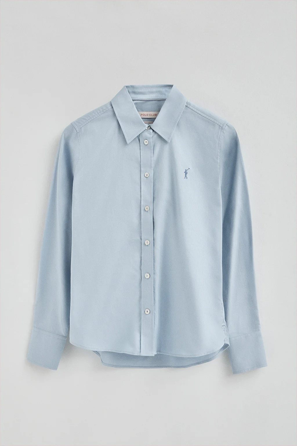 Sky-blue shirt with straight fit and Rigby Go logo - Image 5
