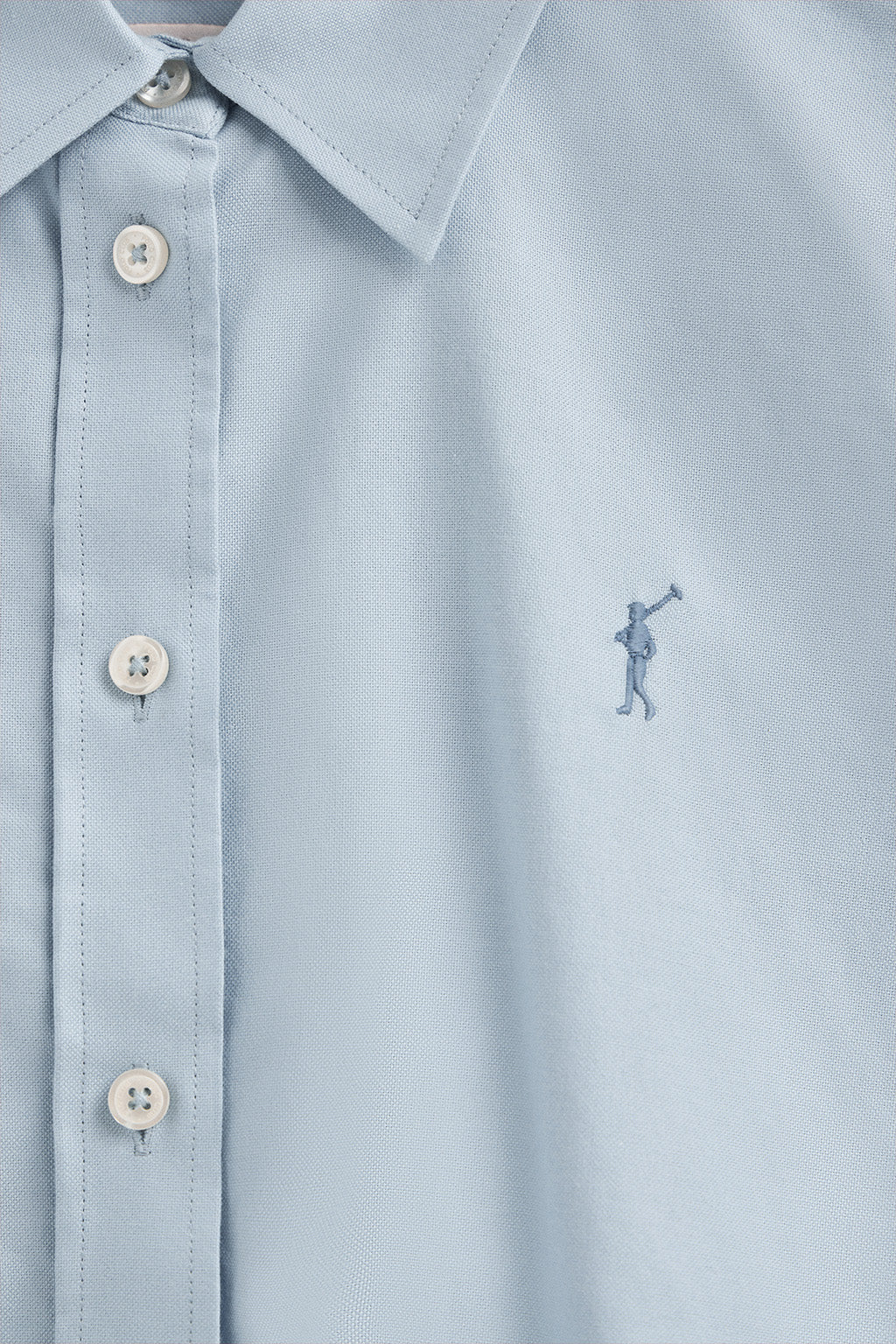 Sky-blue shirt with straight fit and Rigby Go logo - Image 6