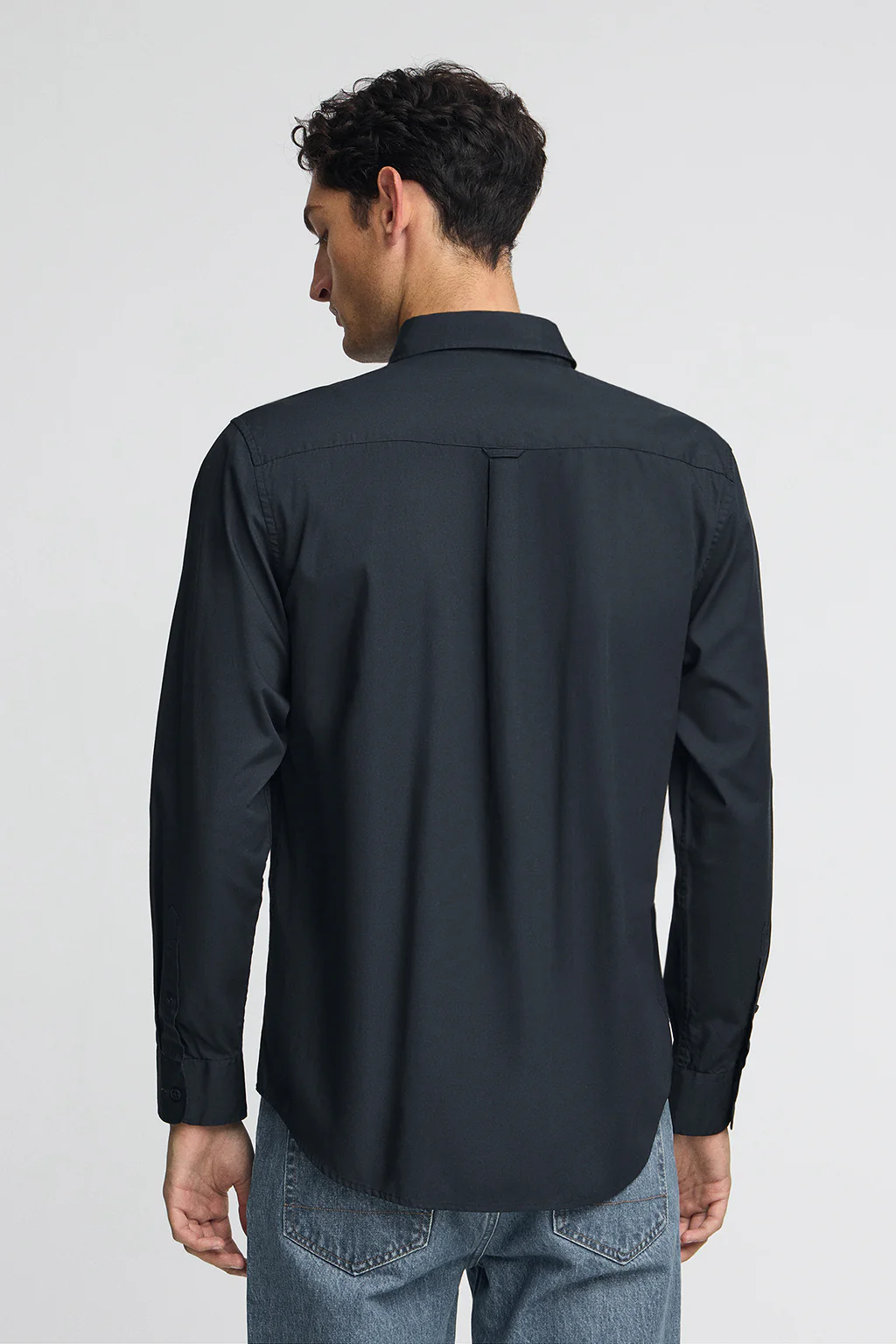 Navy-blue poplin shirt with regular fit and Rigby Go logo - Image 4