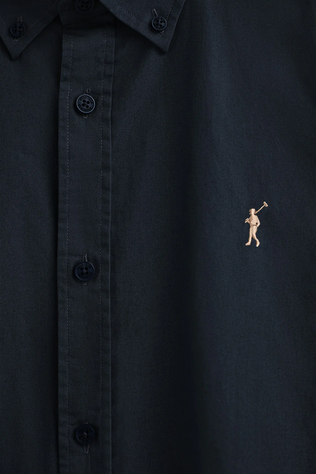 Navy-blue poplin shirt with regular fit and Rigby Go logo - Image 6