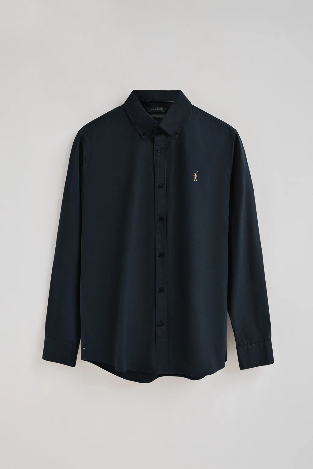 Navy-blue poplin shirt with regular fit and Rigby Go logo - Image 7