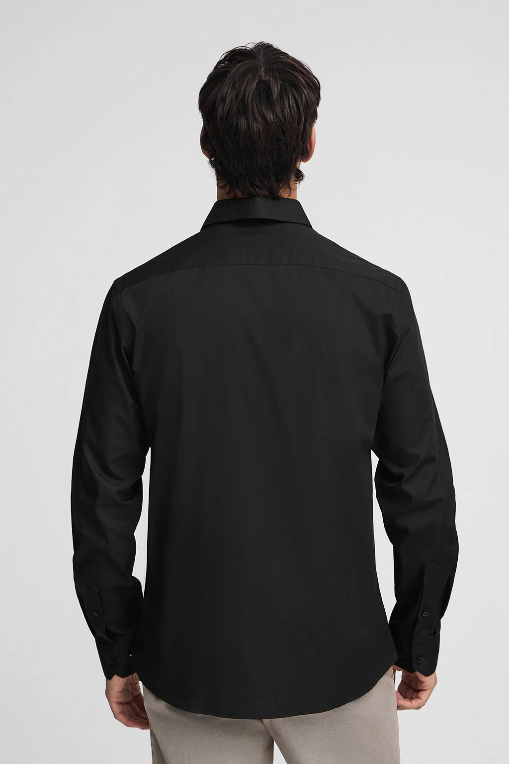 Black poplin shirt with slim fit and Rigby Go logo - Image 4