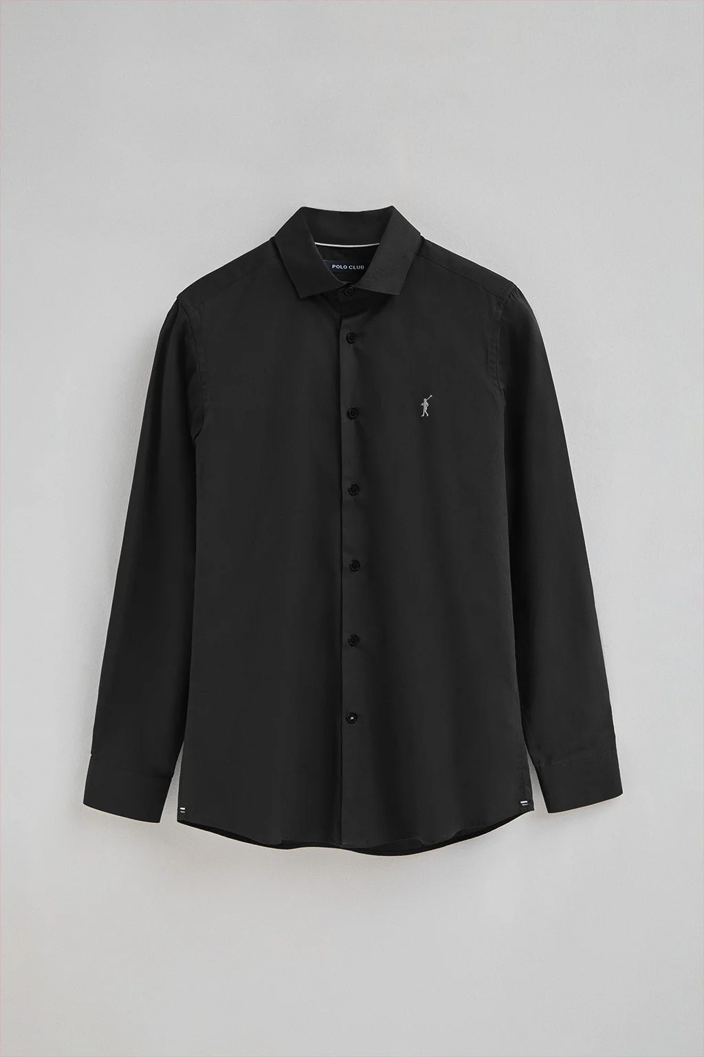 Black poplin shirt with slim fit and Rigby Go logo - Image 8