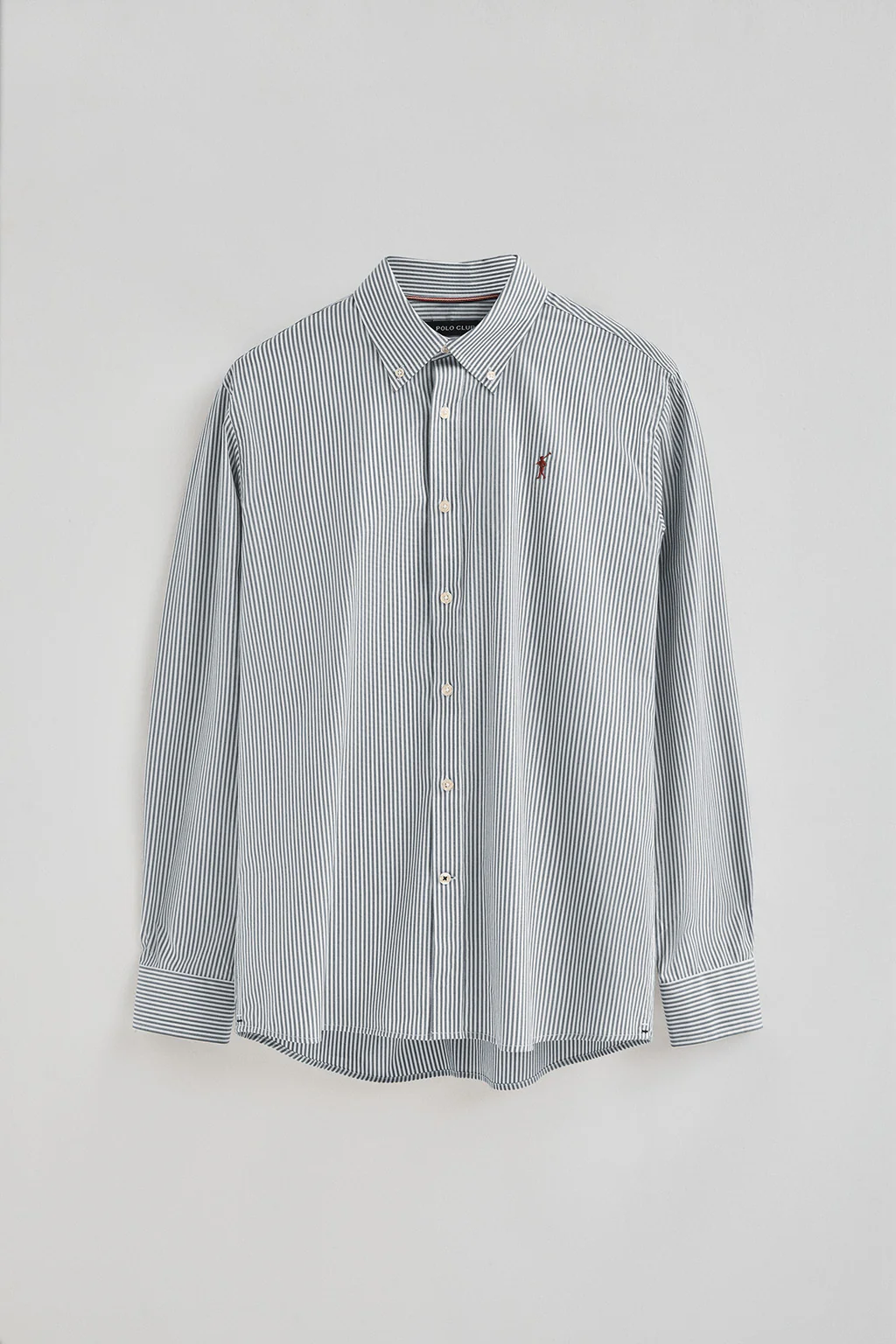 Navy-blue striped shirt with regular fit and Rigby Go logo - Image 5