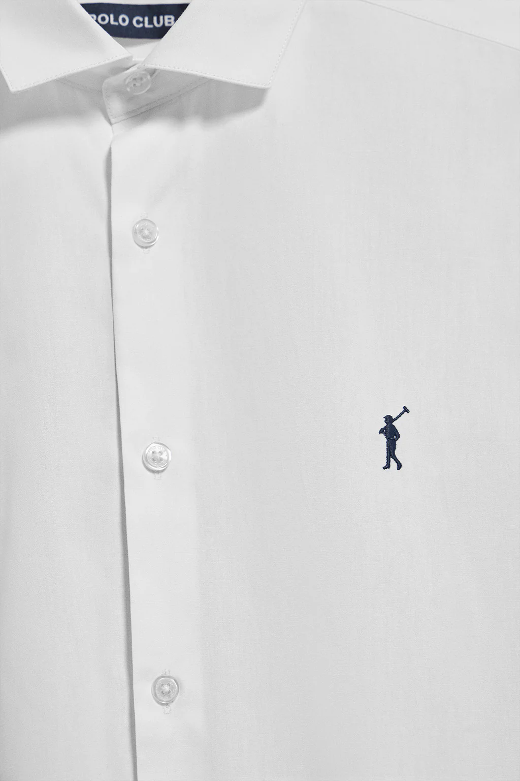 White slim-fit poplin shirt with Rigby Go embroidered logo - Image 7