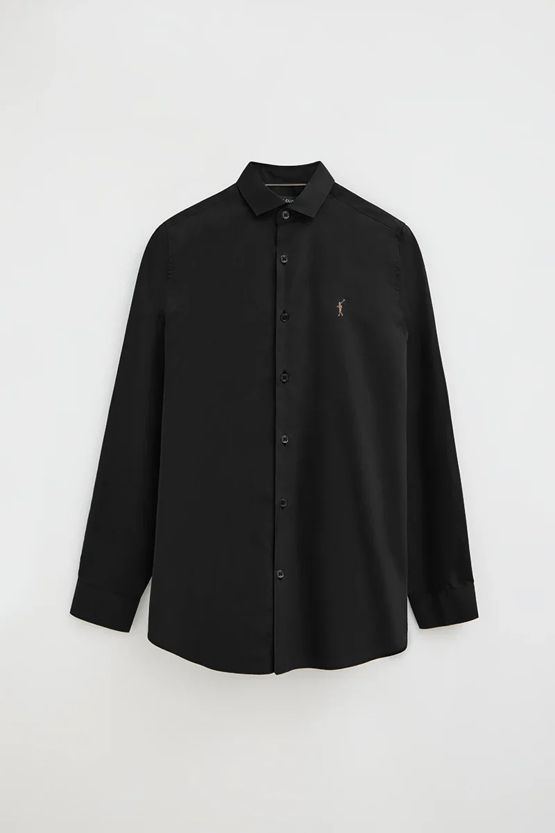 Black shirt with slim fit and Rigby Go logo - Image 6