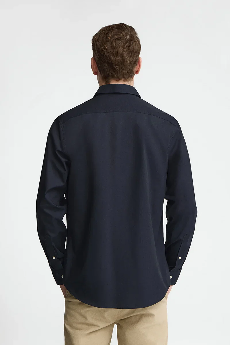 Navy-blue shirt with slim fit and Rigby Go logo - Image 5