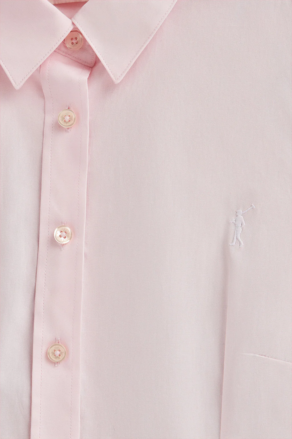 Pink shirt with slim fit and Rigby Go logo - Image 6