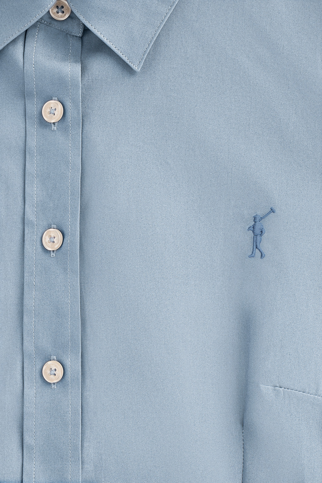 Sky-blue shirt with slim fit and Rigby Go logo - Image 6