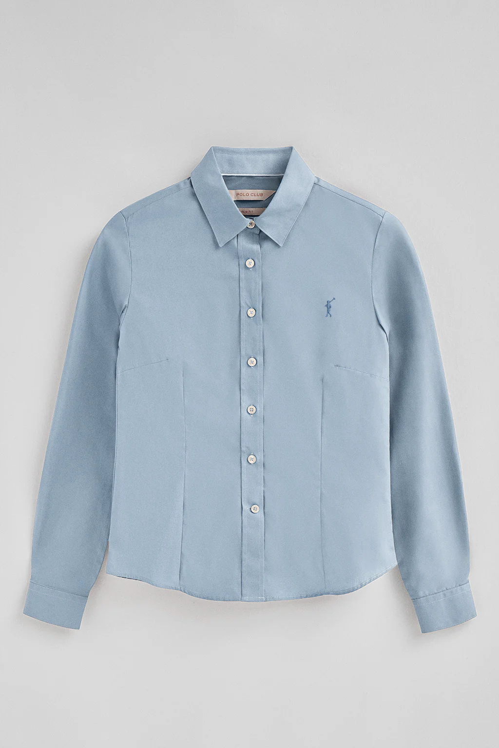 Sky-blue shirt with slim fit and Rigby Go logo - Image 7