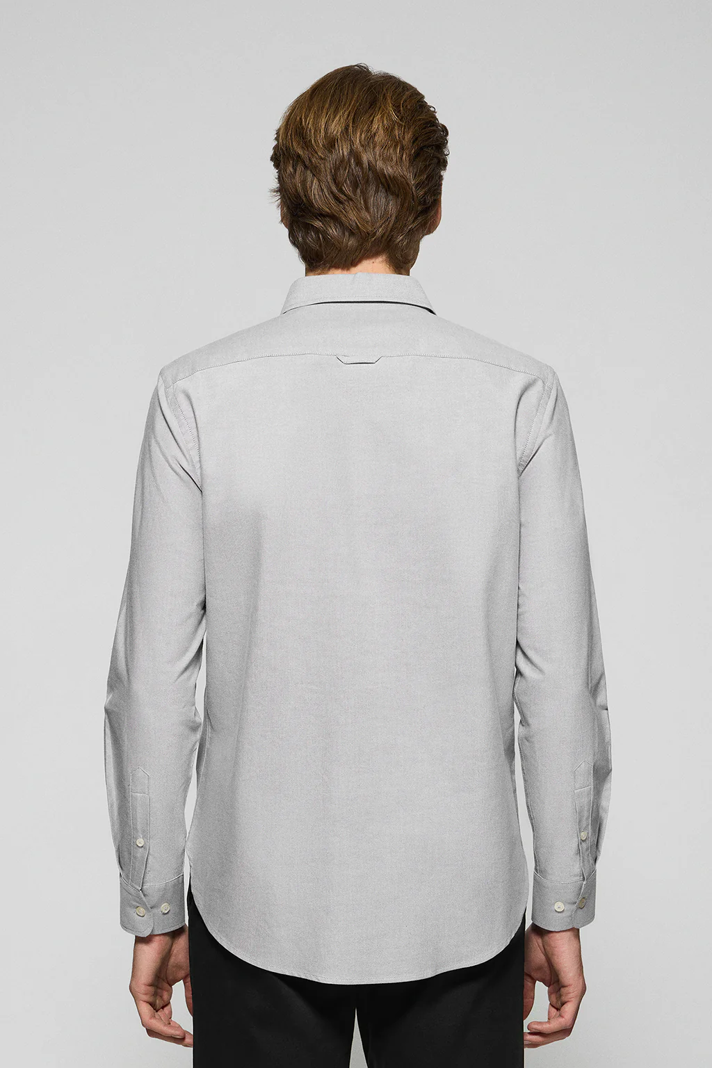 Greyish-green Oxford shirt with Rigby Go embroidered logo - Image 2