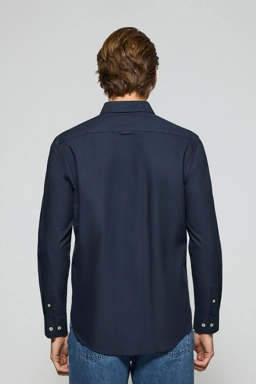 Navy-blue Oxford shirt with Rigby Go embroidered logo - Image 4