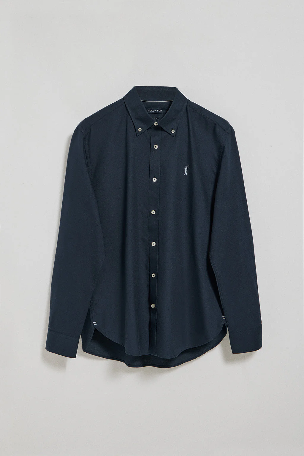 Navy-blue Oxford shirt with Rigby Go embroidered logo - Image 5