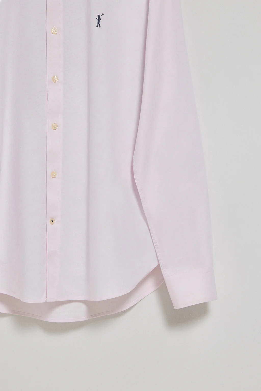 Pink Oxford shirt with Rigby Go embroidered logo - Image 8