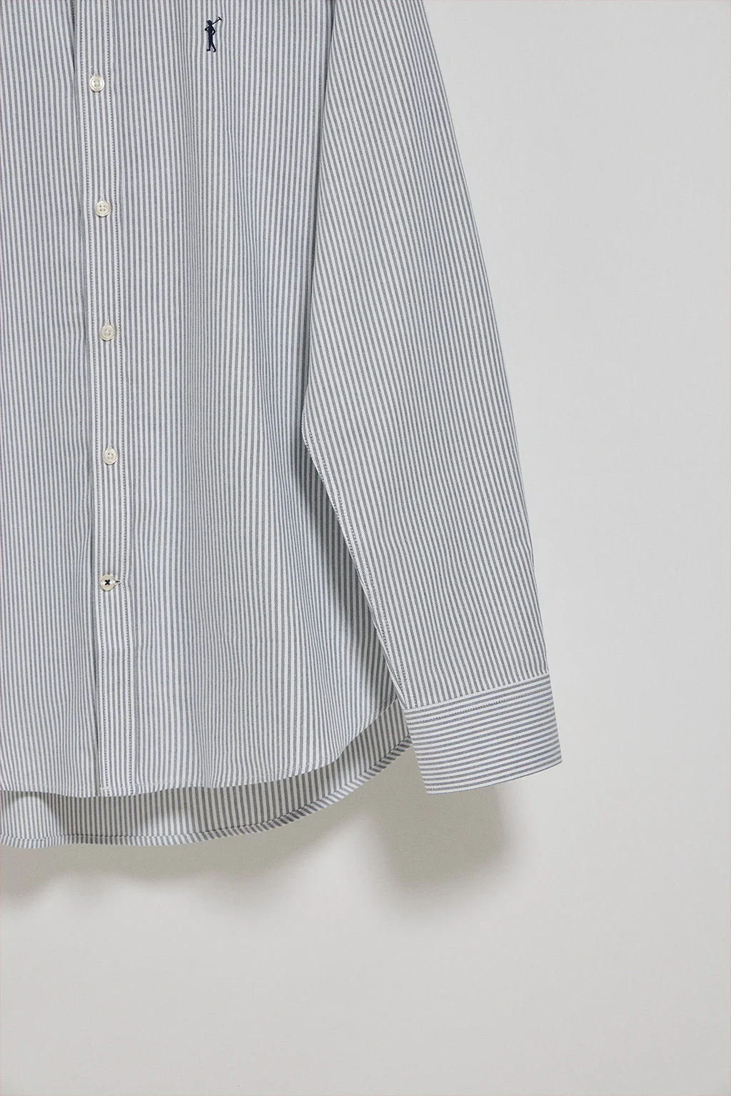 Blue striped Oxford shirt with Rigby Go embroidered logo - Image 8