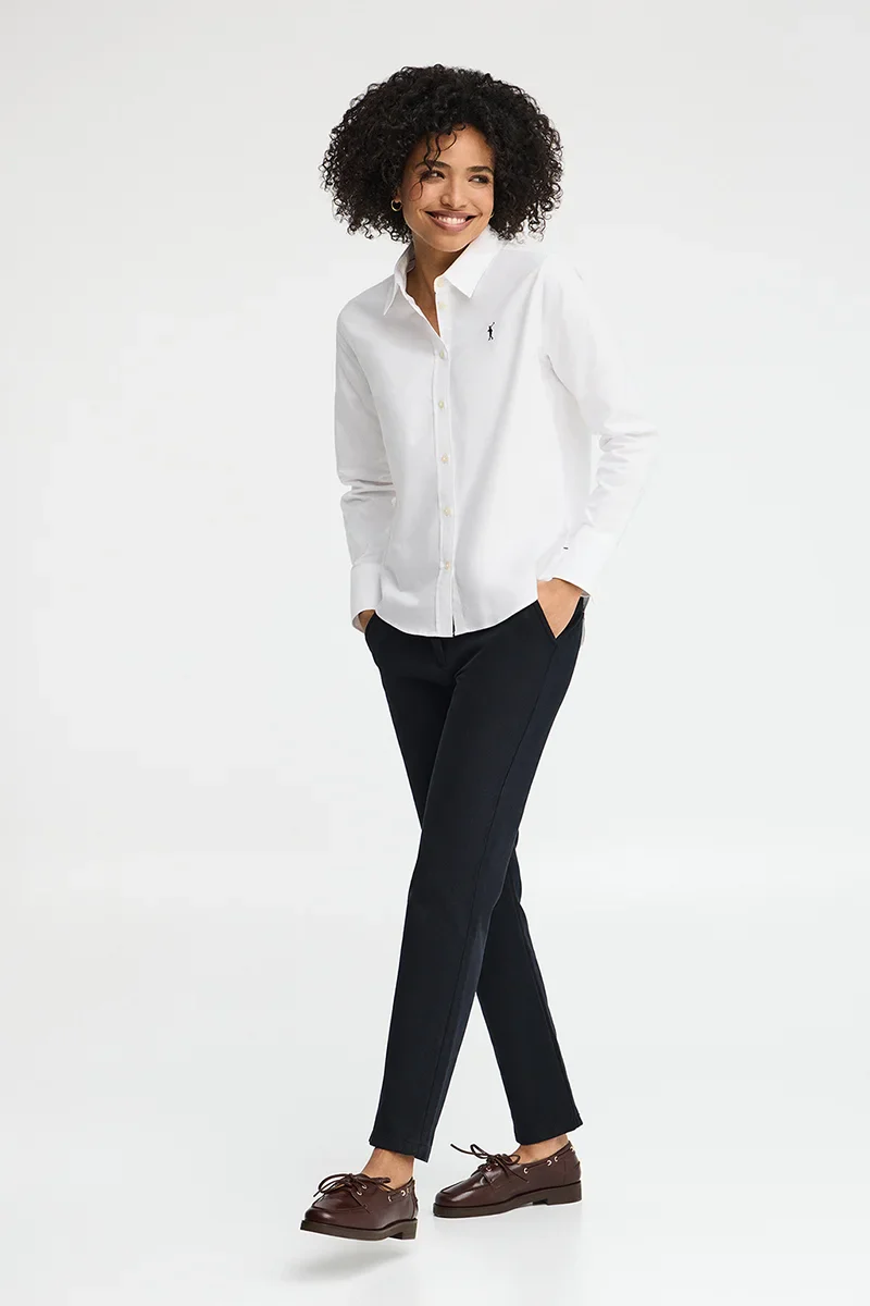 White regular-fit Oxford shirt with Rigby Go embroidery - Image 3