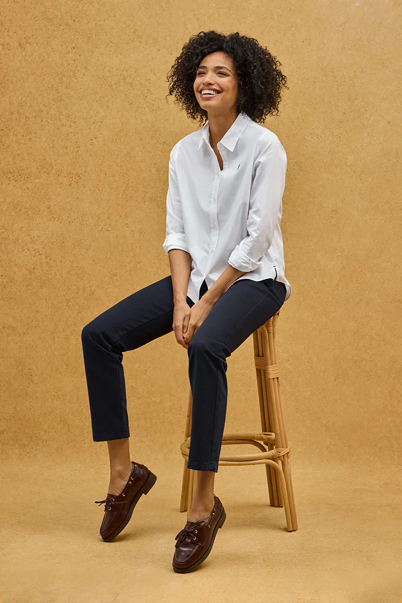 White regular-fit Oxford shirt with Rigby Go embroidery - Image 4