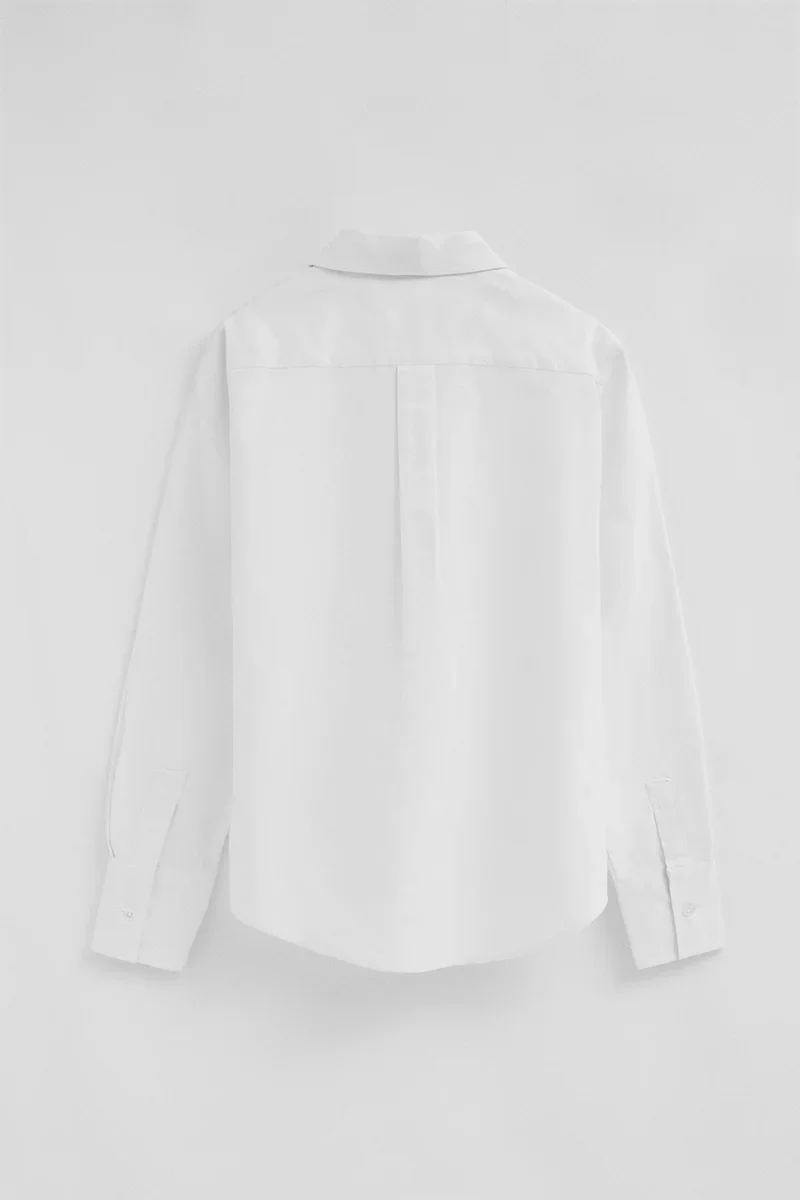 White regular-fit Oxford shirt with Rigby Go embroidery - Image 8