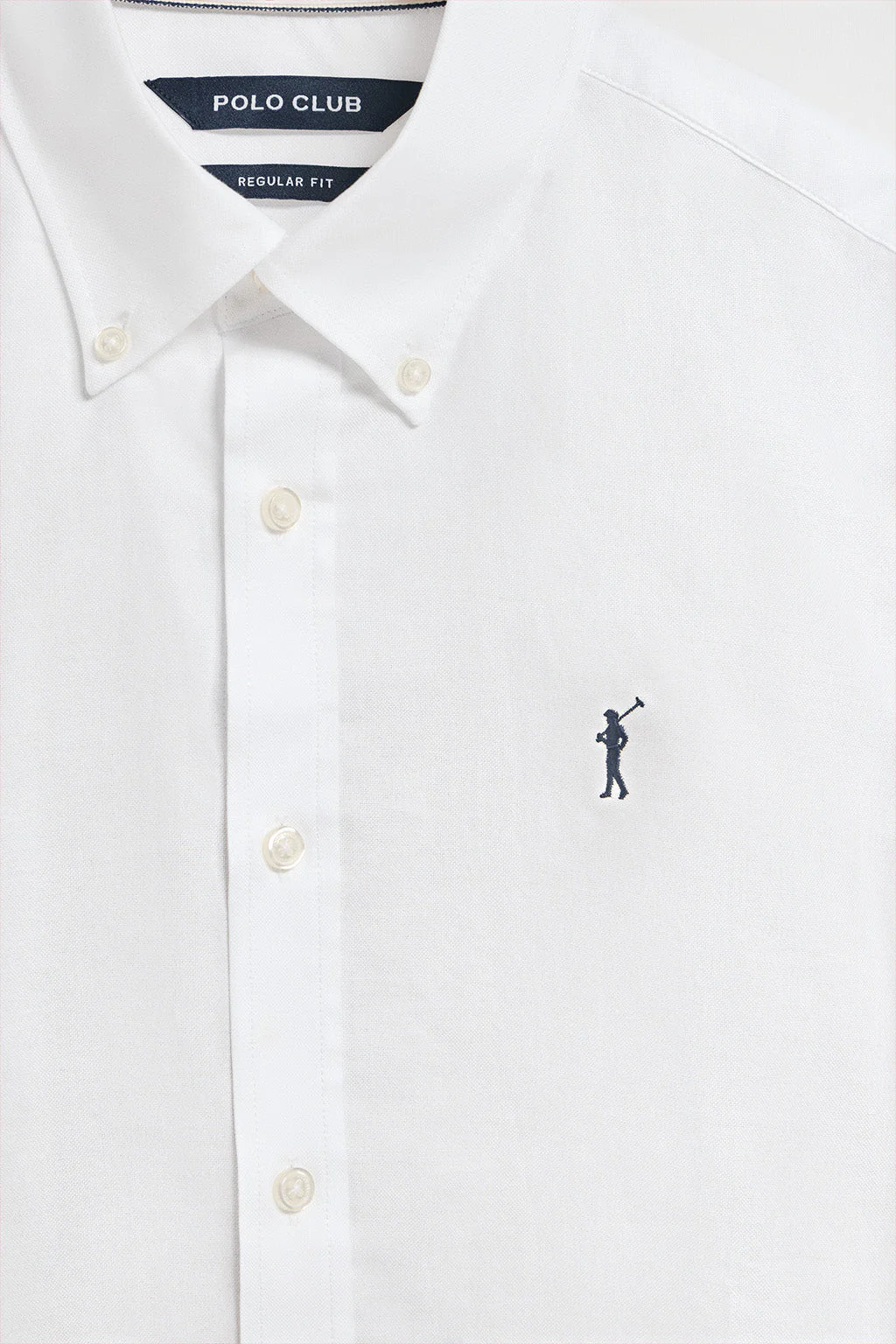White Oxford shirt with Rigby Go embroidered logo - Image 6