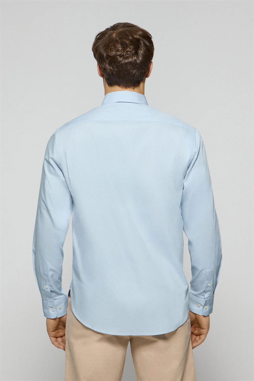 Sky-blue poplin shirt with Rigby Go embroidered logo - Image 4