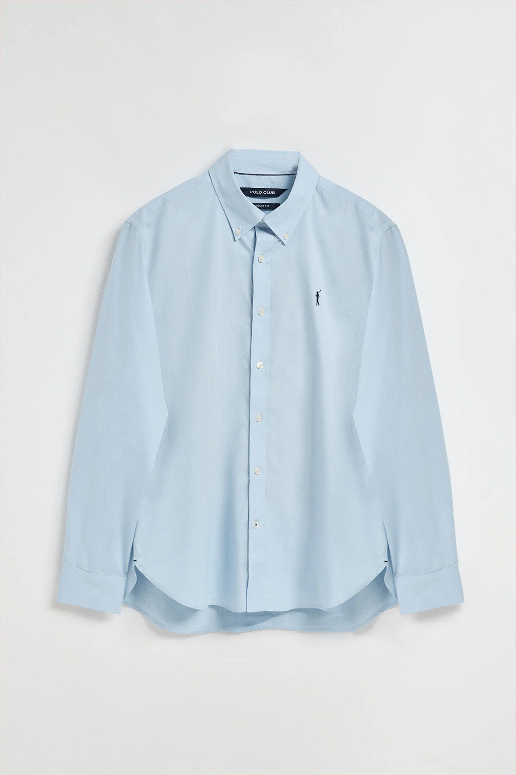 Sky-blue poplin shirt with Rigby Go embroidered logo - Image 9