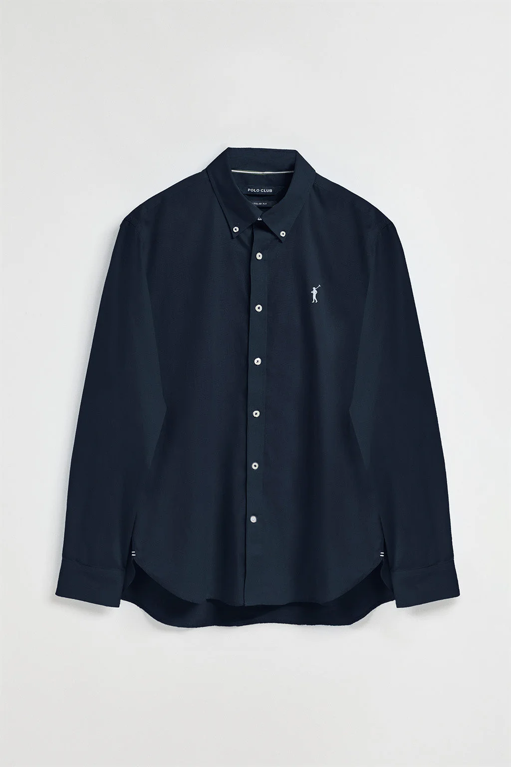 Navy-blue poplin shirt with Rigby Go embroidered logo - Image 5
