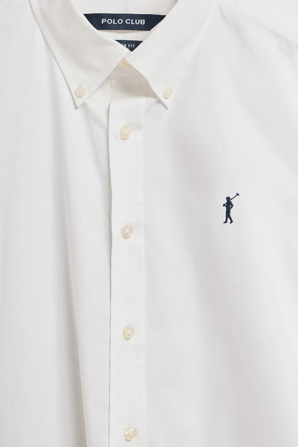 White poplin shirt with Rigby Go embroidered logo - Image 6