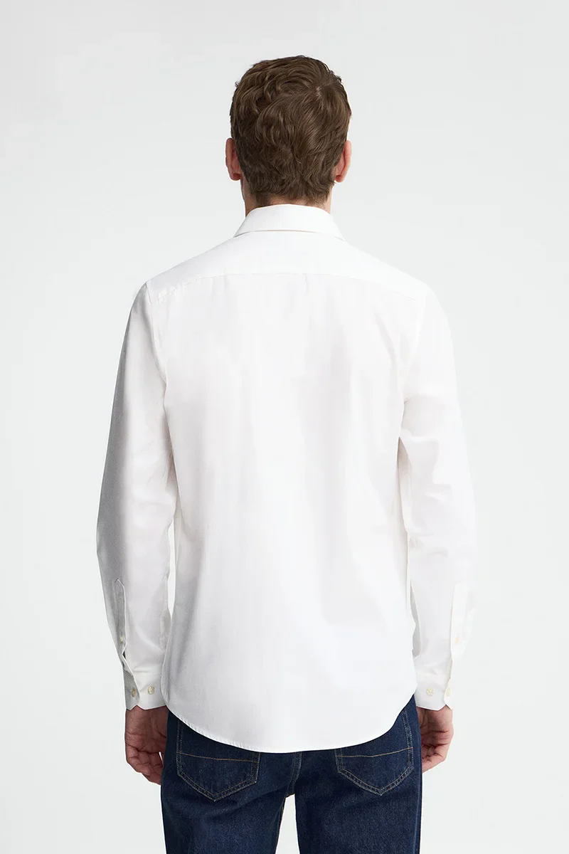 White shirt with slim fit and Rigby Go logo - Image 5