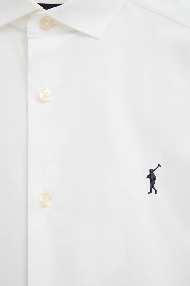 White shirt with slim fit and Rigby Go logo - Image 7