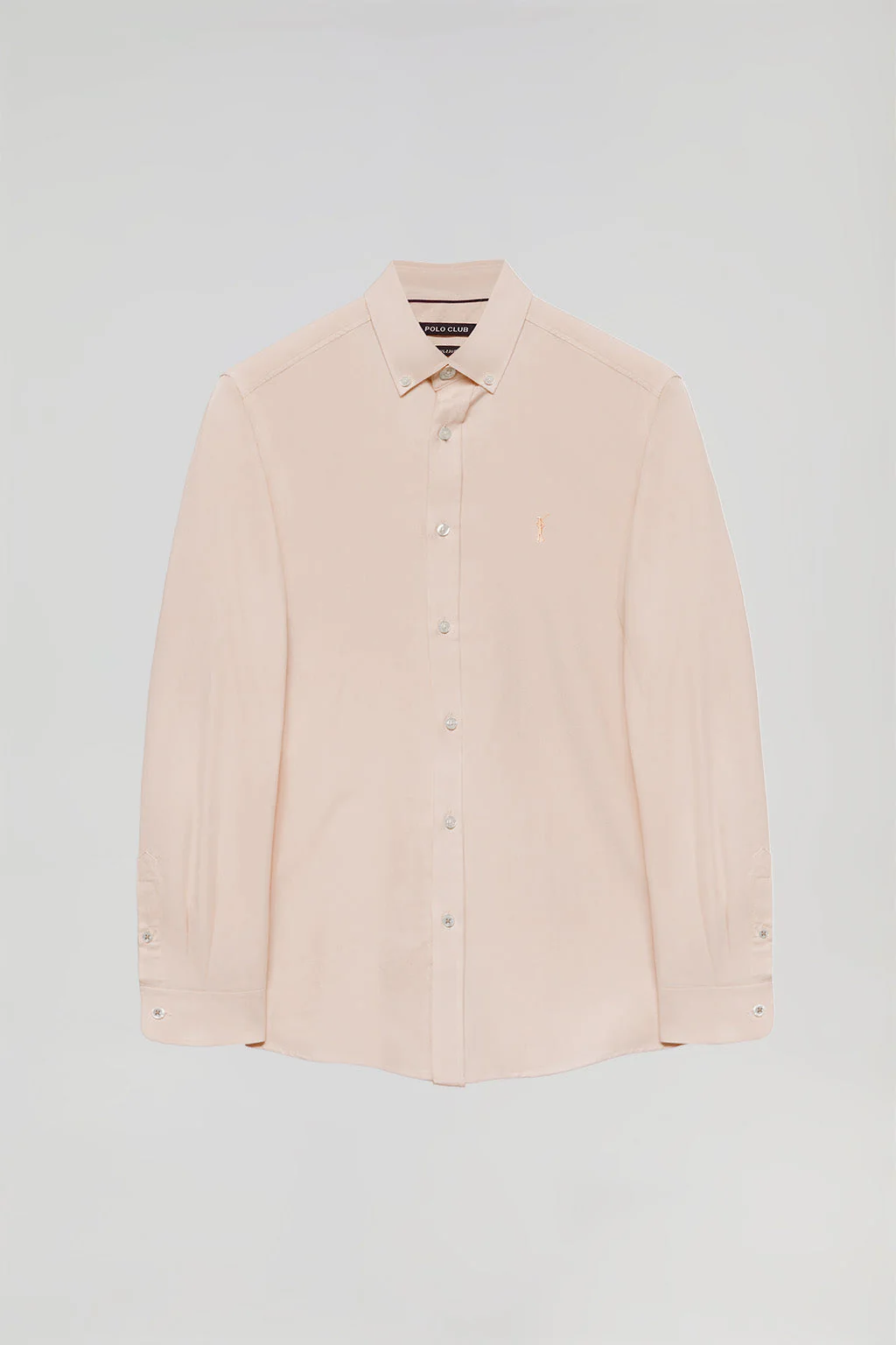 Peach Oxford shirt with Rigby Go logo - Image 12